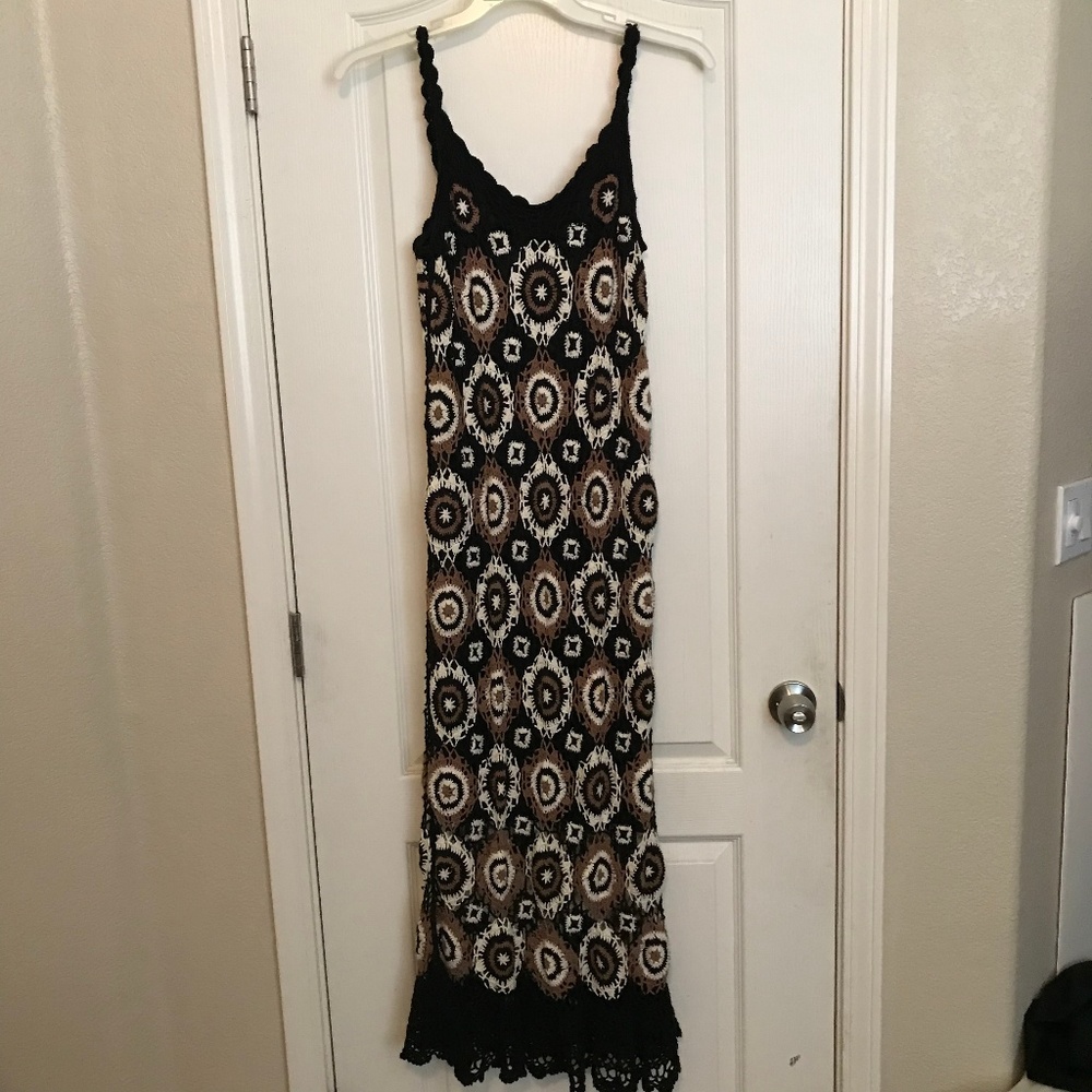 Vintage Newport News Crochet Maxi Dress